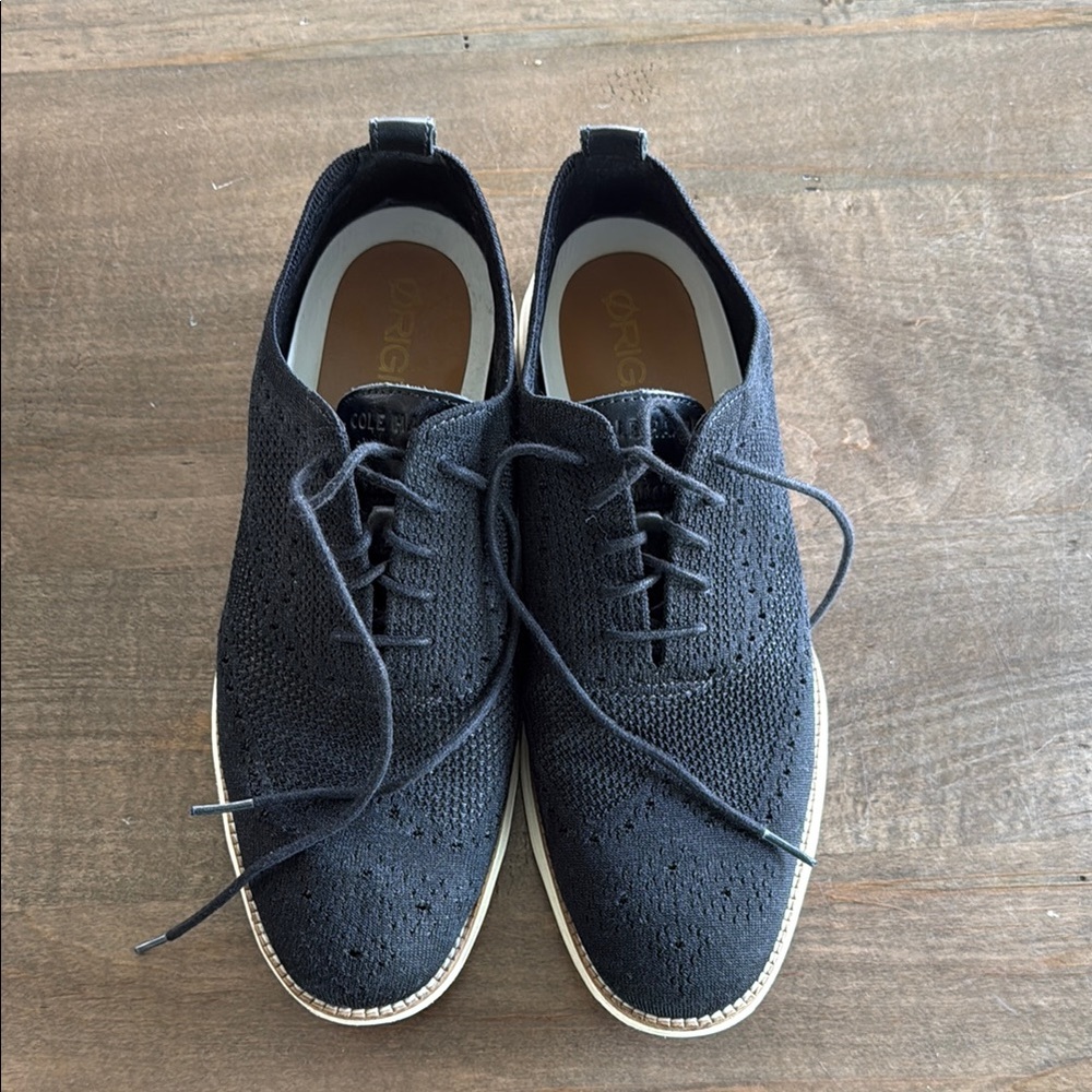 Cole Haan Men's Black Knit Oxford Shoes